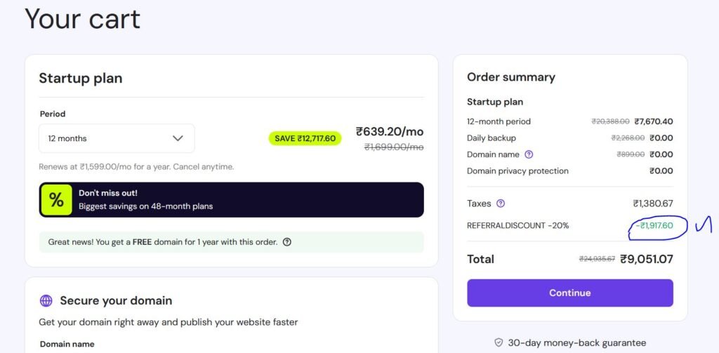 Cloud startup discount proof