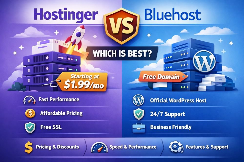 Hostinger vs Bluehost (2026): Which Hosting is Best & Where to Get the Best Deals?