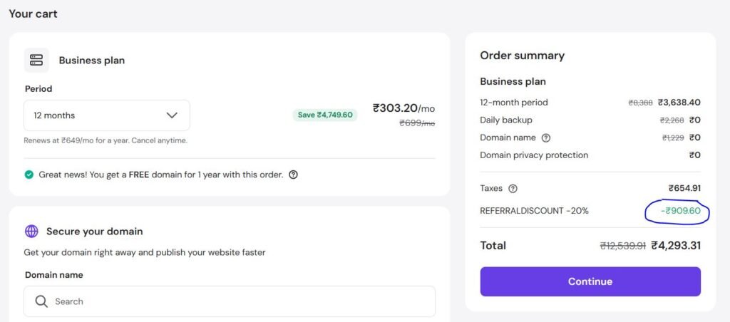 hostinger business hosting coupon discount save 909 rupees from april 16th