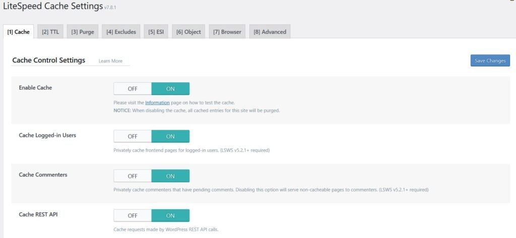 Litespeed cache setting setp by step gudie for wordpress