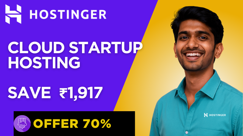 Hostinger Coupon Code Cloud Startup Plan Save ₹1,917 Instantly!