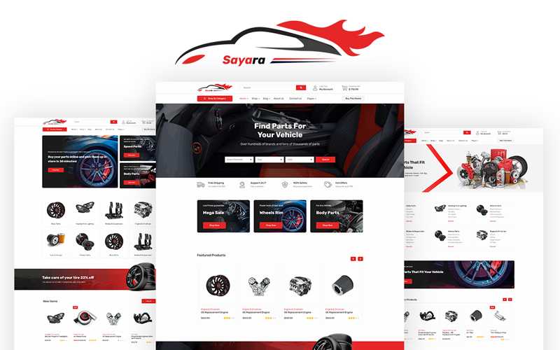 automobile accessories website design