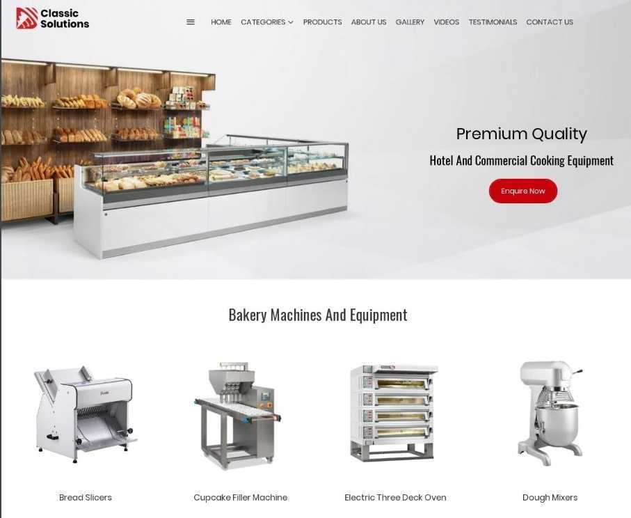 Bakery website design