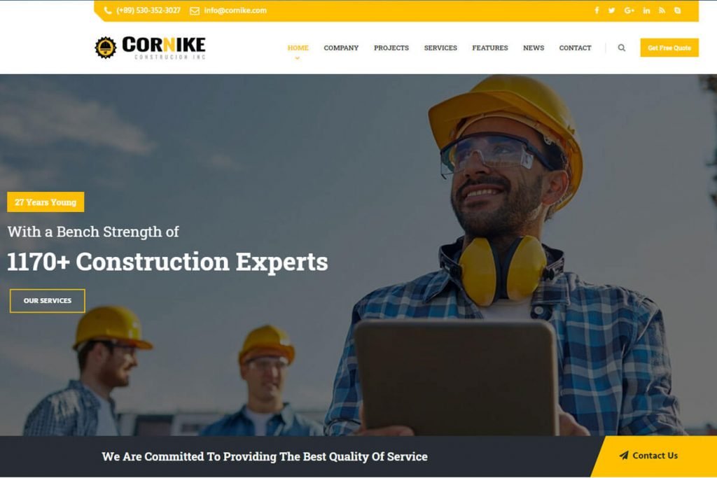 Building Construction Website Design