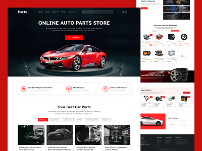 Car Accessories Website Design