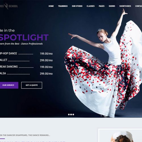 Dance and music class website design (1)