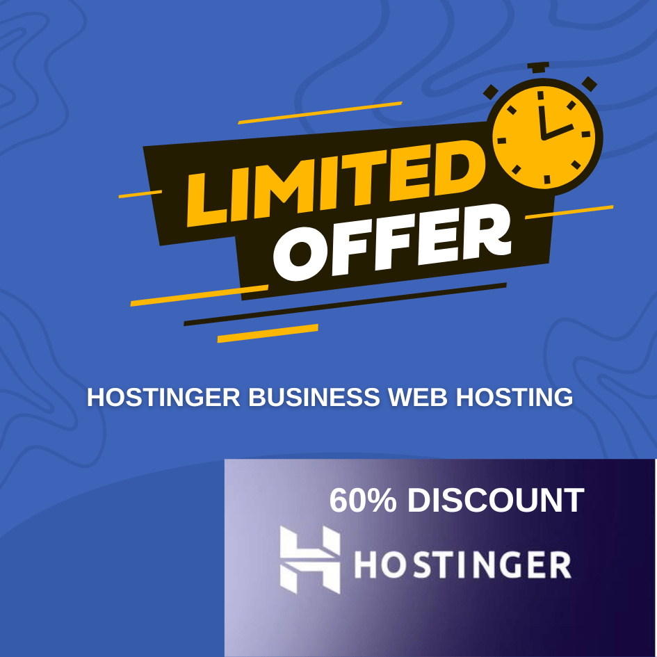 Hostinger Business Web Hosting Plan 60% Discount – Coupon Code Today